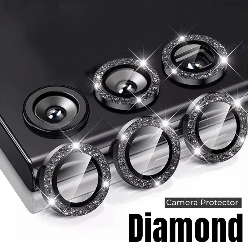 Shiny Diamond Metal Ring Camer - đánh giá và giá Tempered Glass Screen 9H