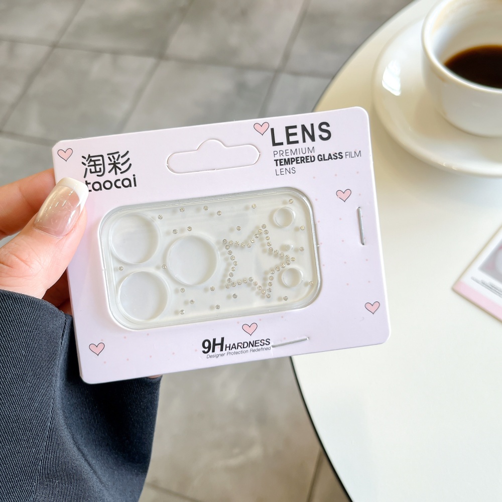 Luxuruy Diamond 3D Heart Glass - đánh giá và giá Camera Lens Protector