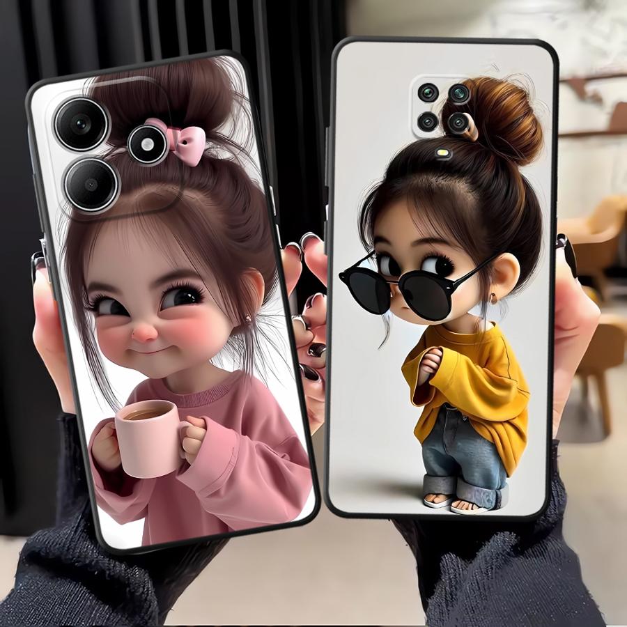 Cartoon Girl Pattern Funda Pho - đánh giá và giá Xiaomi Redmi Note 13