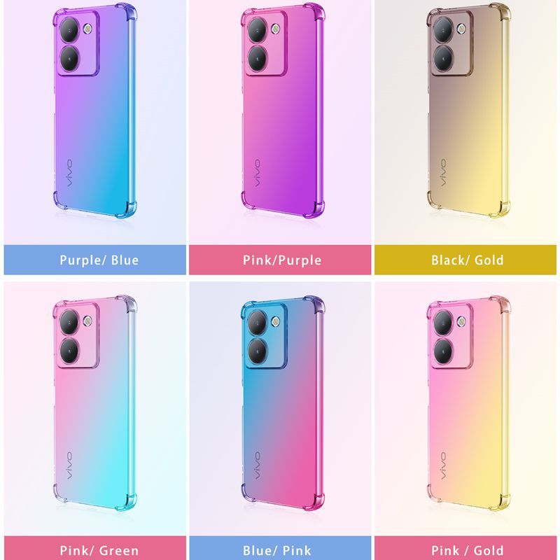 Shockproof Gradient TPU Case f - đánh giá và giá Vivo Y28